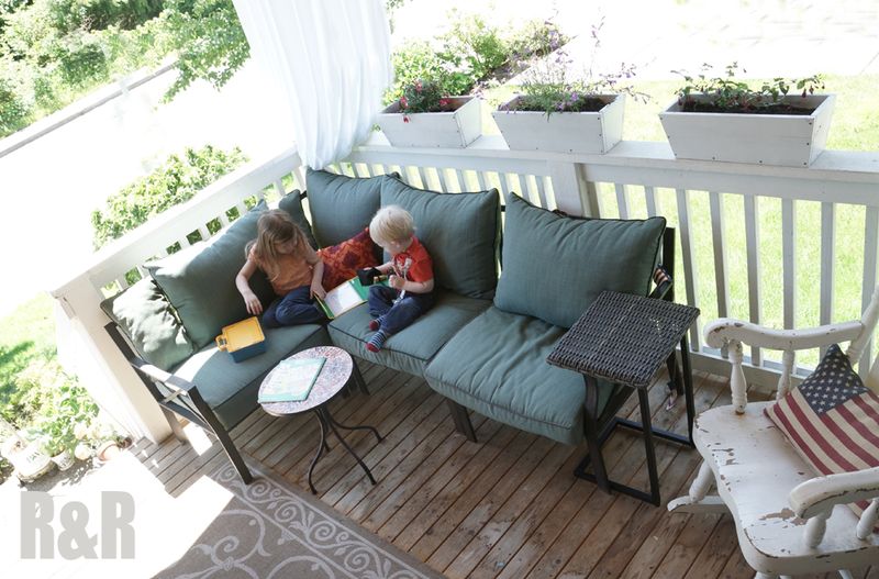 Kids playing on porch