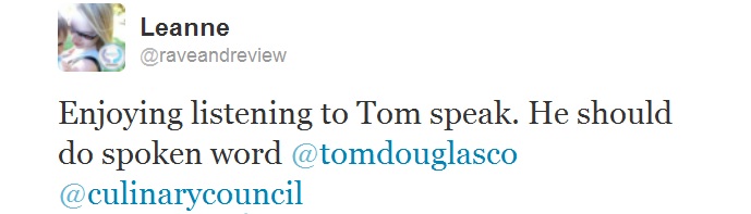Tom Douglas tweet