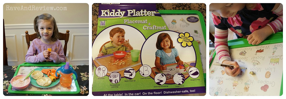 green BPA free New in Package Kiddy Platter Placemat & Craftmat 