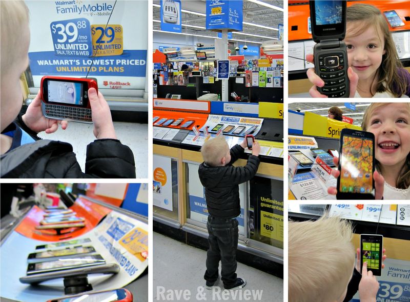 Shopping for cellphones at Walmart