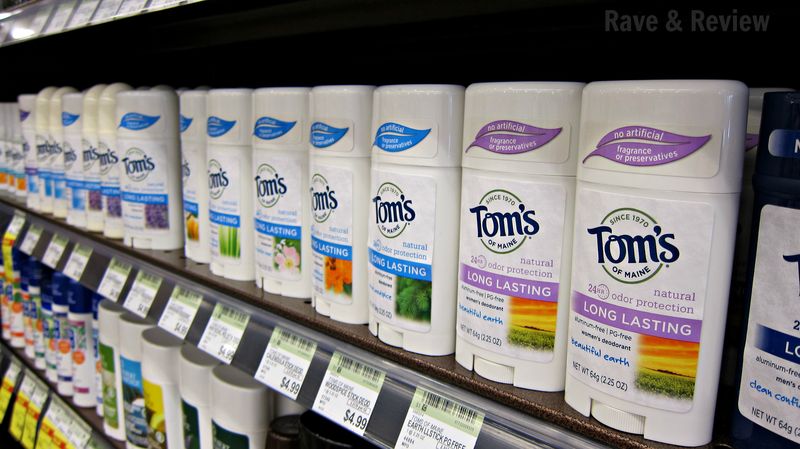 Tom's of Maine deodorant on shelf