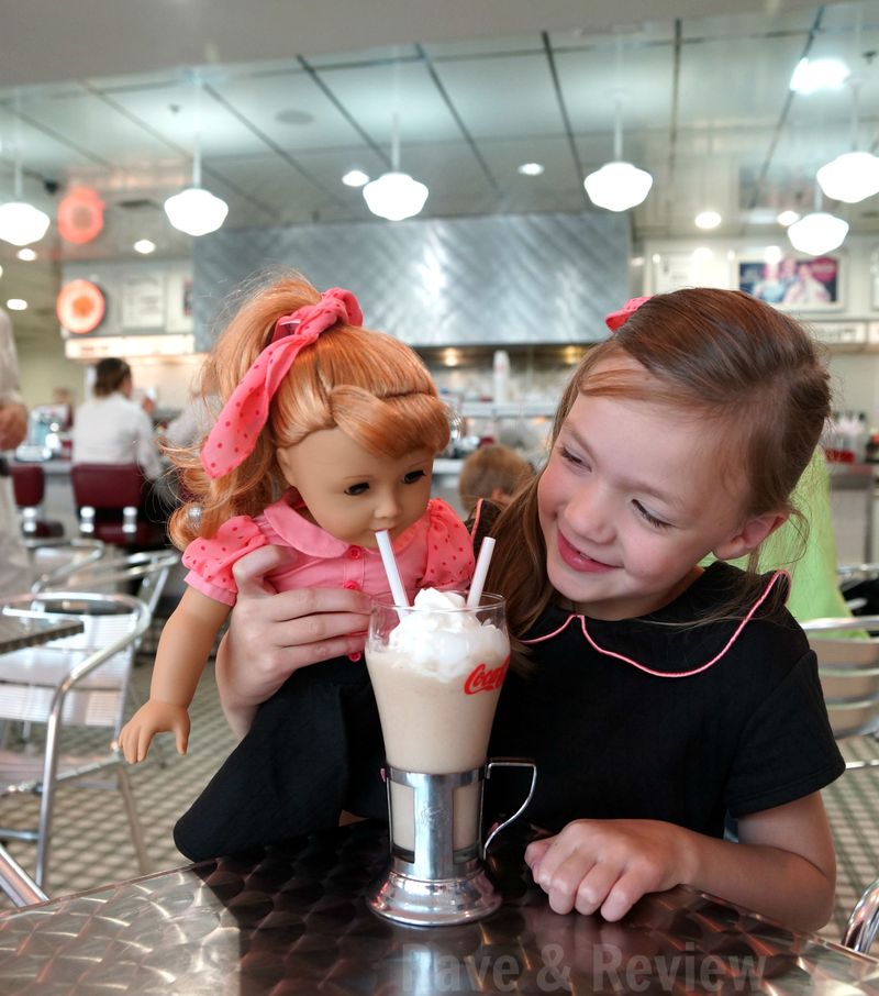 50s diner milkshake shared with Maryellen