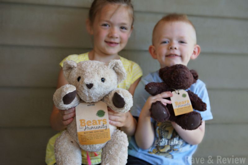 Bears for Humanity with kids