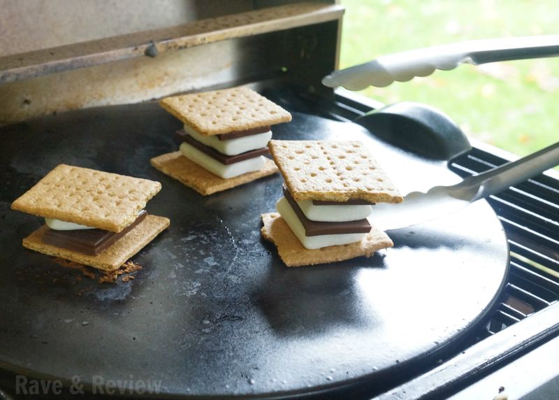 Glamping pizza stone smores