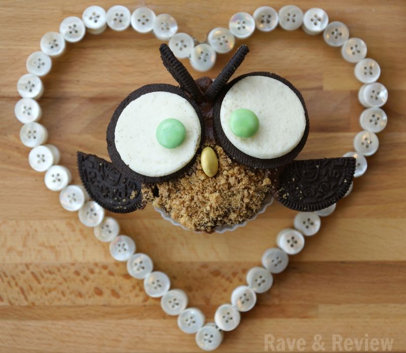 OREO Owl cupcakes heart