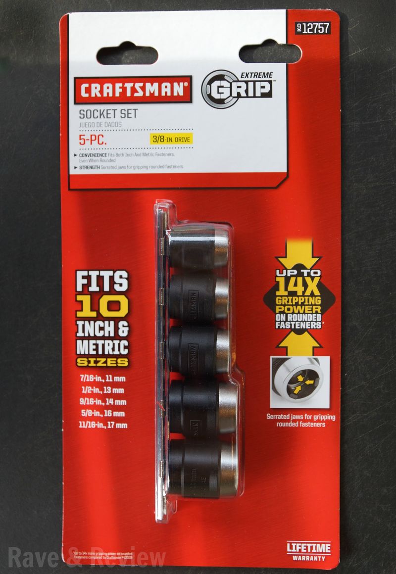 Craftsman Extreme Grip 5pc socket set