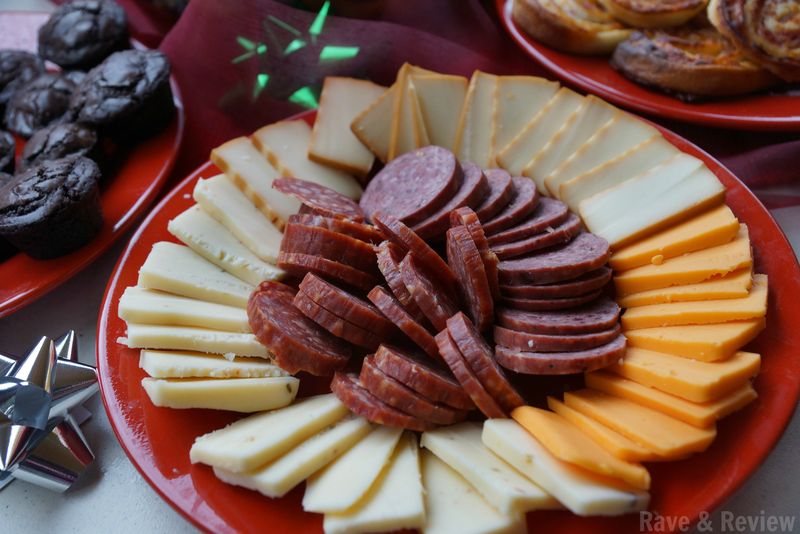 Hickory Farms meat and cheese platter
