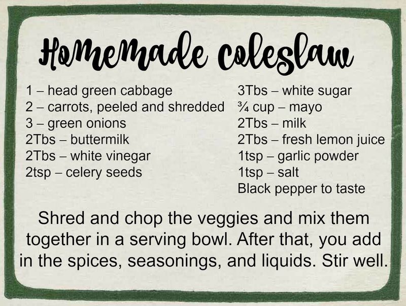 Homemade coleslaw