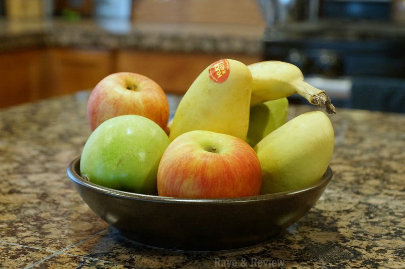Fruit bowl on counter