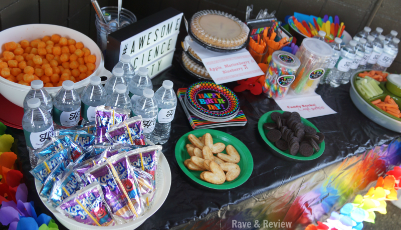 Awesome Science Party table spread