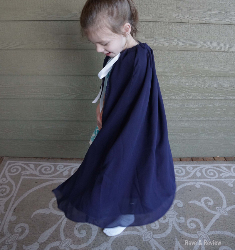 Make a kids cape from a prom dress twirls