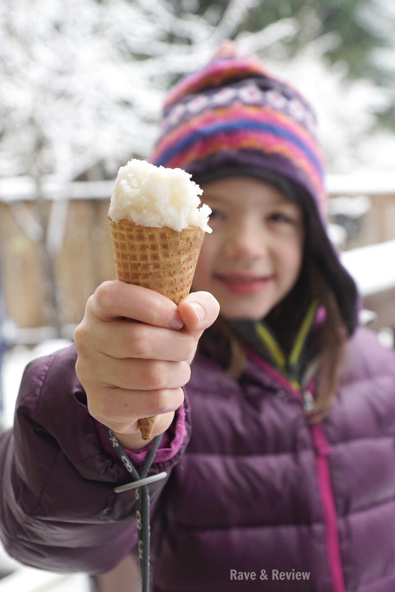 Snow ice cream cone