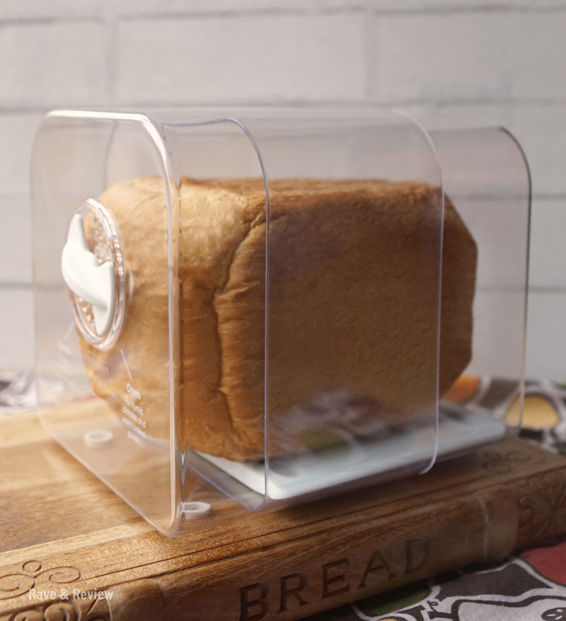 Homemade bread in bread box