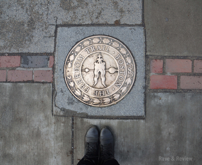 Boston Freedom Trail sidewalk marker