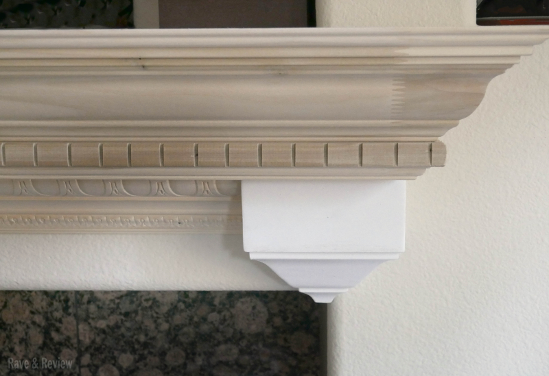 Fireplace mantle unpainted