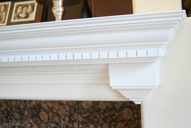 Fireplace mantle with trim