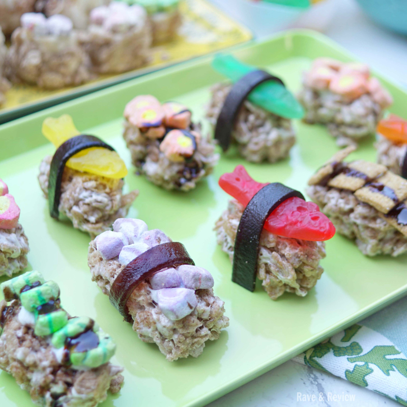 Cereal sushi with chopsticks sq