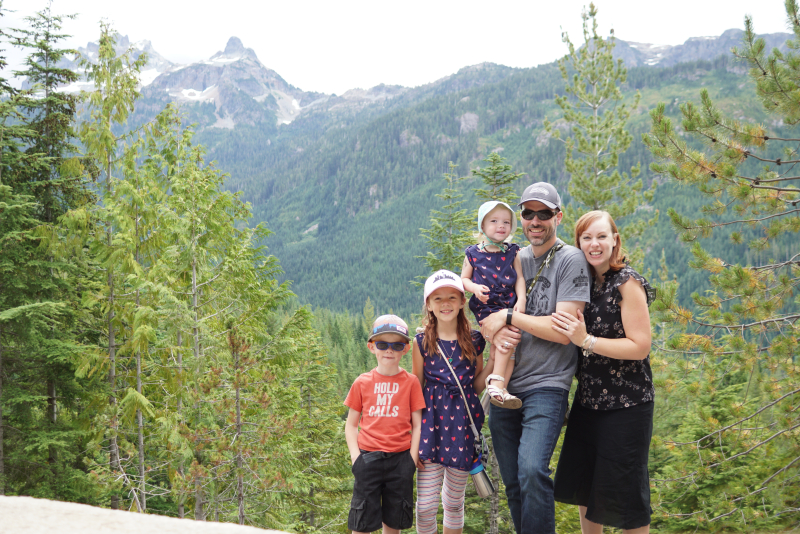 Family in Squamish Mountains