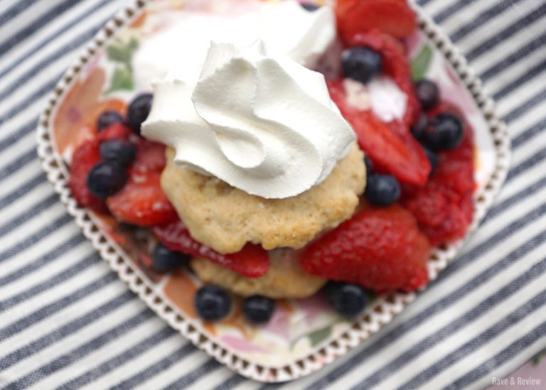 Strawberry and blueberry shortcake
