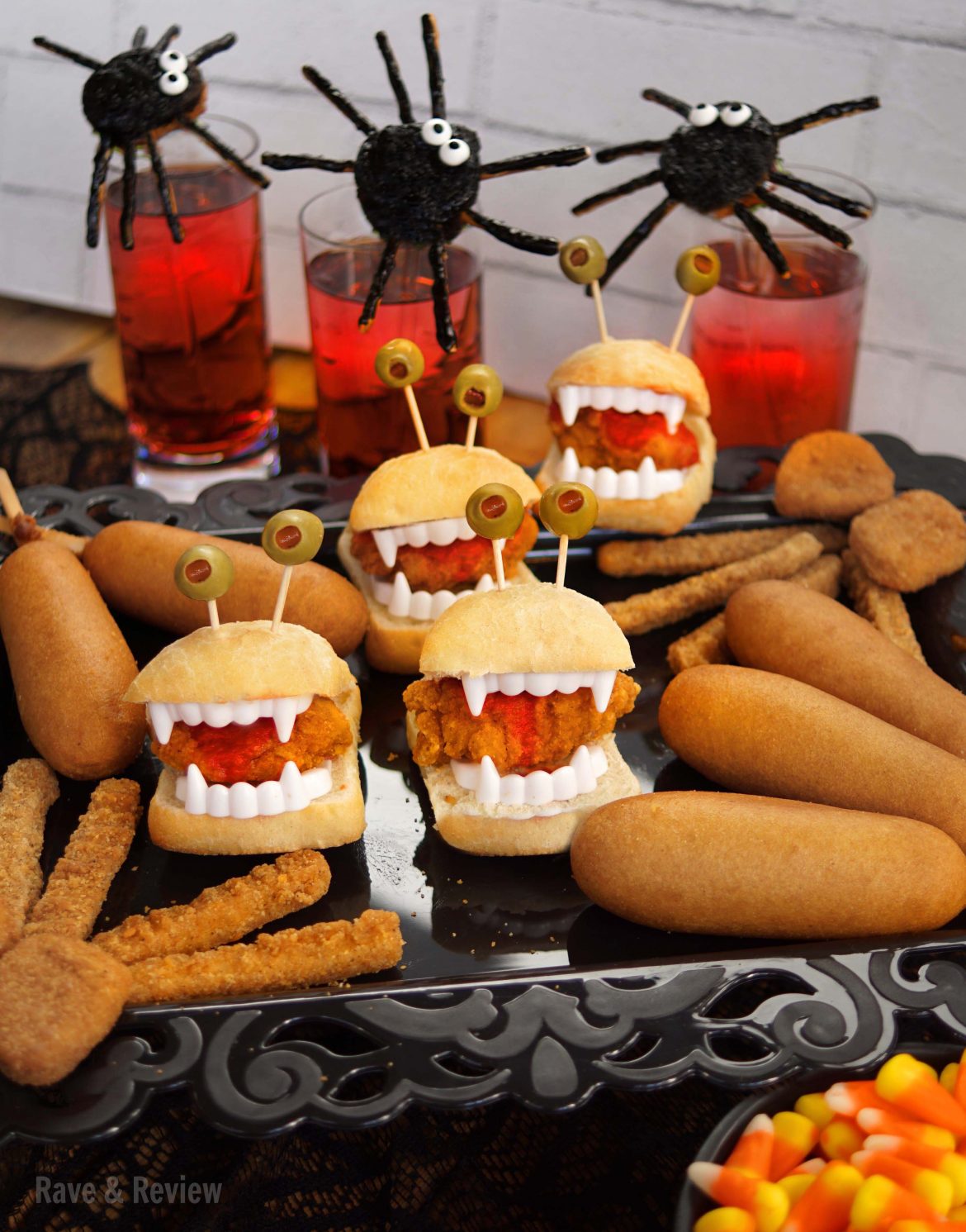 Spooky swizzle sticks and chicken sliders for Halloween - Rave & Review