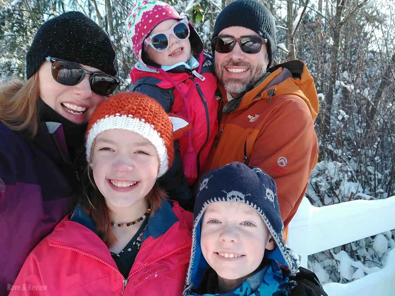 Family in snow