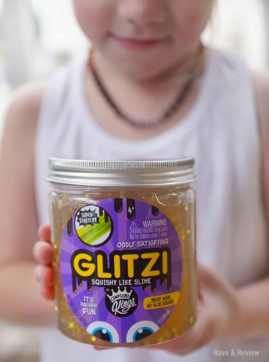 Glitzi slime with kid