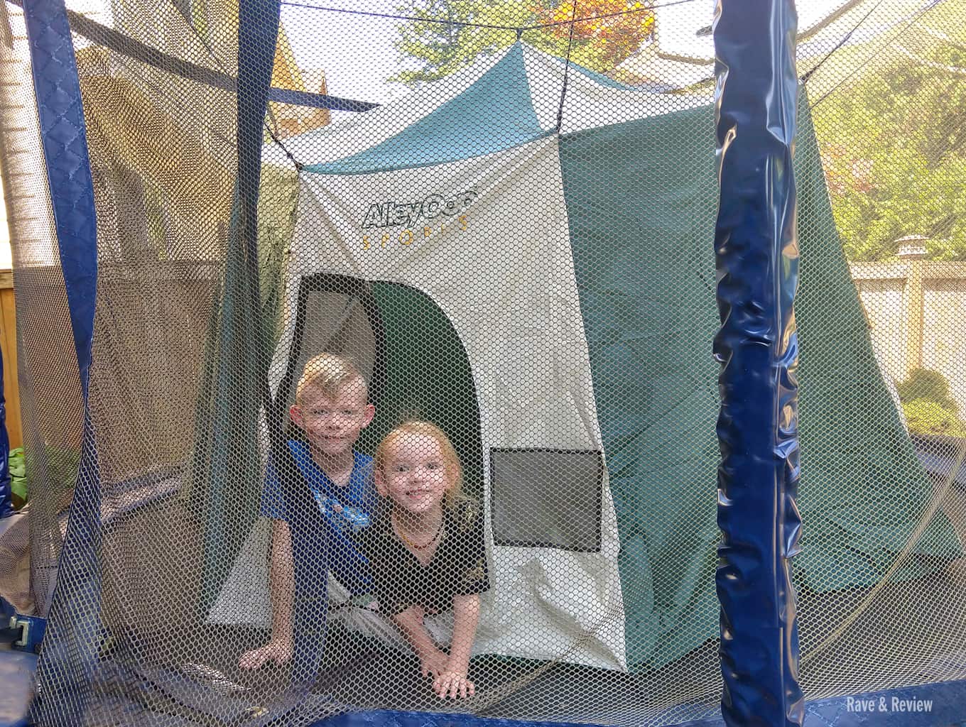 AlleyOop Tent inside trampoline