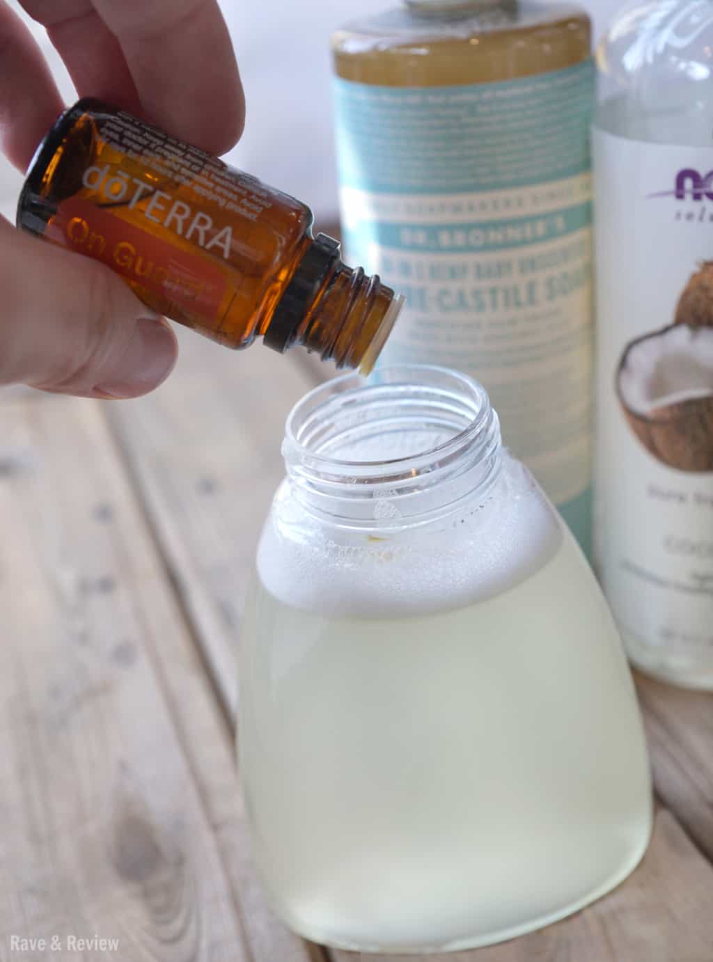 DIY Foaming soap castile soap with essential oils
