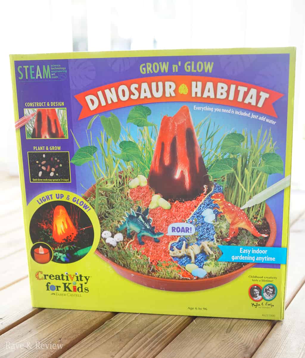 Creativity for Kids Dinosaur Habitat Gardening fun with Faber-Castell