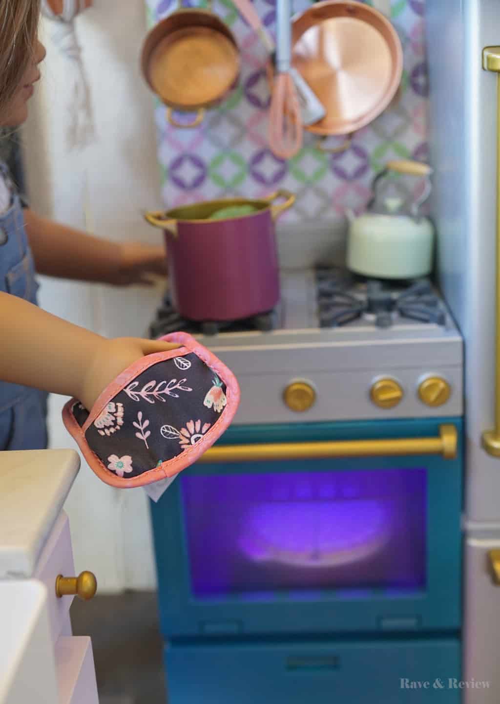 American Girl kitchen oven baking